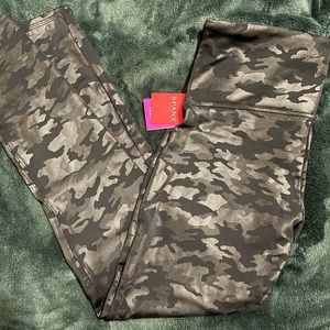 Faux Leather Camo Leggings